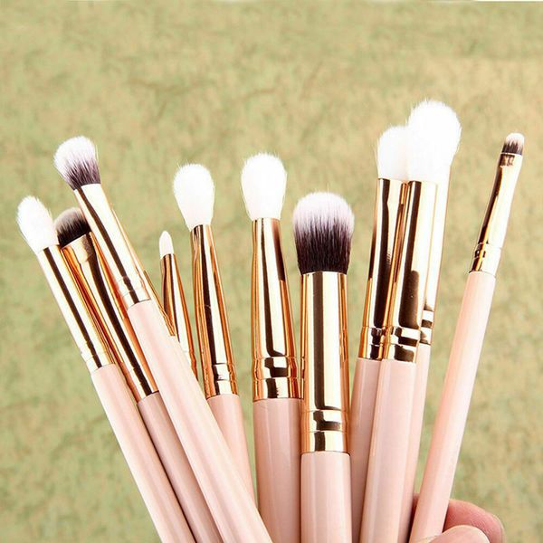 

12pcs/set makeup brushes set foundation powder eyeshadow eyeliner lip brush tool black rose gold dhl