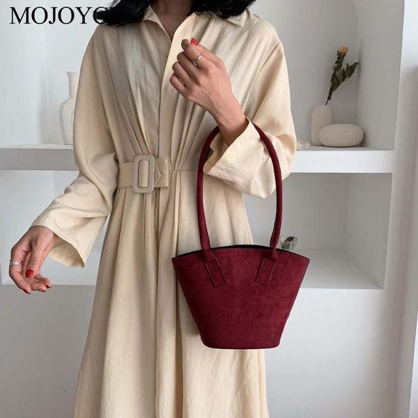 

2pcs/set scrub pu leather handbags women vintage bucket small purse pure color zipper totes fashion shoulder bags