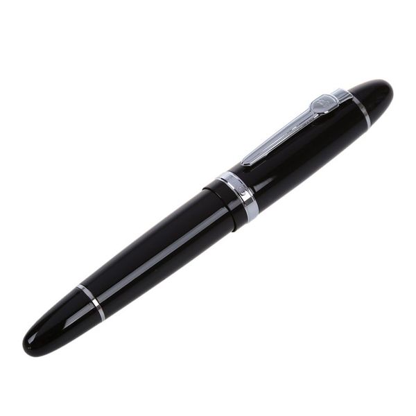 

jinhao 159 black and silver m nib fountain pen thick for gifts decorations usa