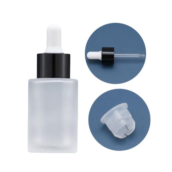 

30ml portable empty glass essential oils dropper bottles in refillable mini amber serum vials with piette perfume bottle