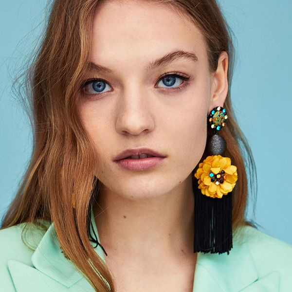 

jujia 19 colors ethnic bohemi tassel drop dangle statement earrings for women antique flower fringing earrings, Silver