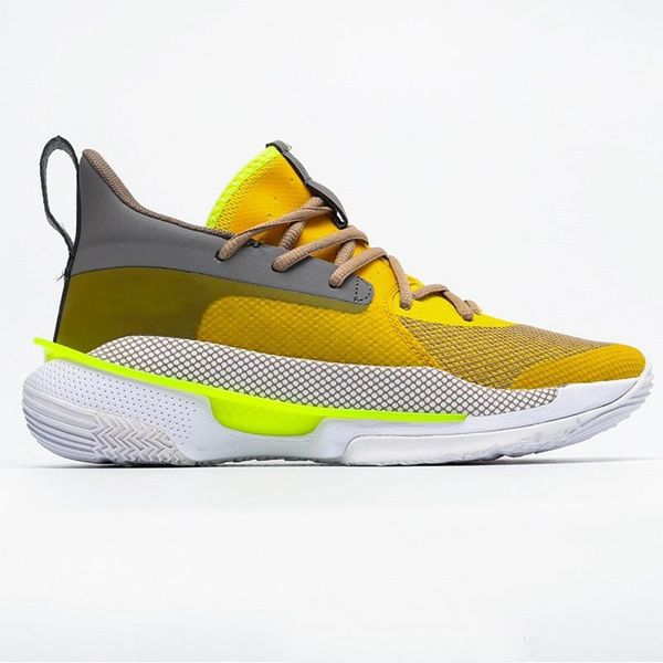 

wholesale men basketball shoes ua stephen armour curry 7 hovr gold championship mvp finals yellew sneakers trainers outdoor sports shoes