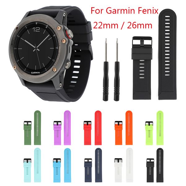 Мягкий силиконовый ремешок для часов для Garmin Fenix ​​5 Силиконовый ремешок 22мм ремешок Quick Fit для Garmin Fenix ​​5X 3 3HR ремешок 26мм ремешок для часов