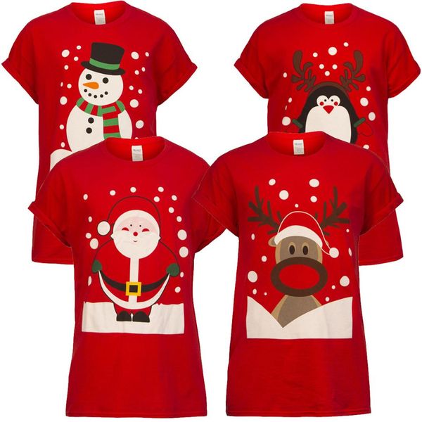 

hirigin 2017 winter christmas t shirt for women mens adults novelty xmas t-shirt tee festive gift, White