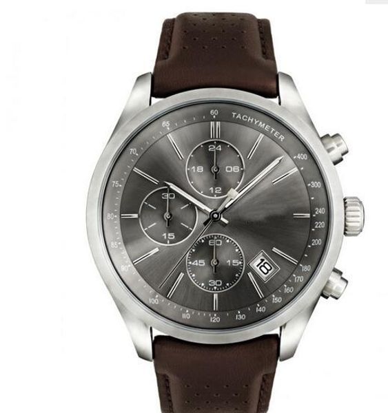 

2019 men's grand prix chronograph watch 1513476 watch band, Slivery;brown