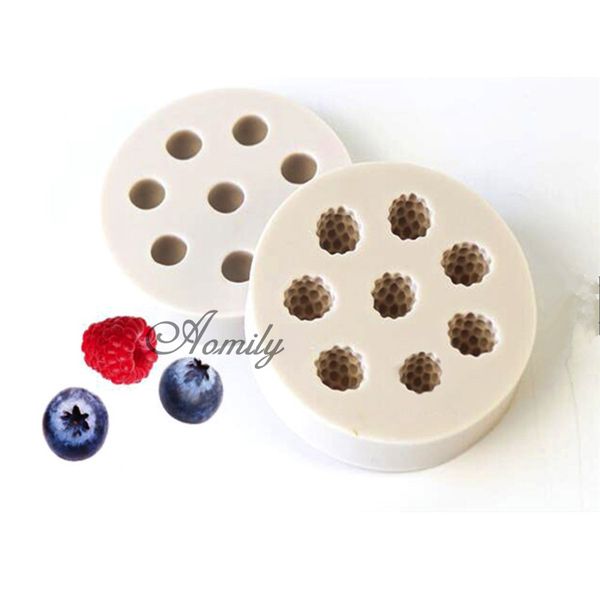 

aomily 8 отверстий 3d blueberry raspberry фасонные силиконовые мыло конфеты fondant торт шоколад кухня mold шоколад печенье diy плесень