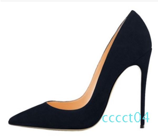 

red bottoms high heels pointed toe red sole 8cm 10cm 12cm pumps come with logo dust bags wedding shoes 04ct, Black