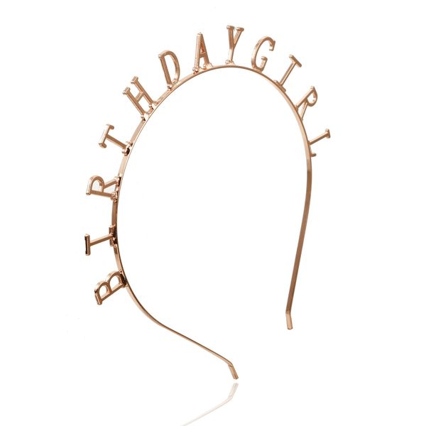 

birthday girl headband birthday girl letter headband hair accessories crown letter headgear children hair accessories wholesale, Silver
