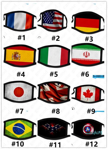 

3d national american flag cartoon printed face masks washable ultraviolet-proof dustproof cycling mouth-muffle adults kids mask d5711, Blue