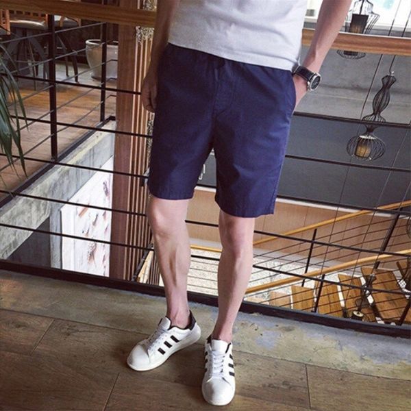 

summer new men casual sports beach shorts overalls shorts multi-color sub waistband classic, White;black