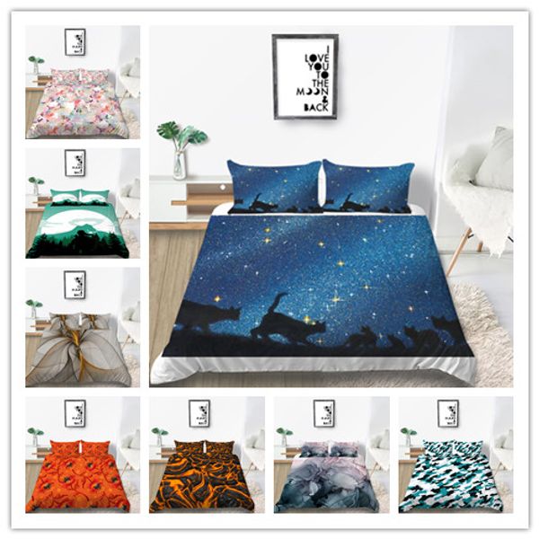 

3d printed bedding set ,time art various styles duvet cover set , twin full  size bed sheet with pillowcase 3pcs