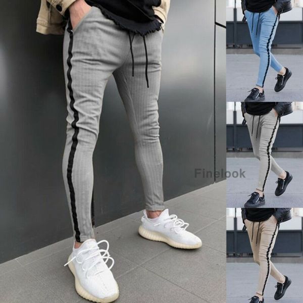 

mens sport gym pants slim fit running joggers casual long trousers sweatpants, Black;blue