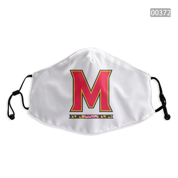 

ncaa maryland terrapins face covering washable adjustable reusable mask with 2pcs carbon filter safe party outdoor sports dust face masks