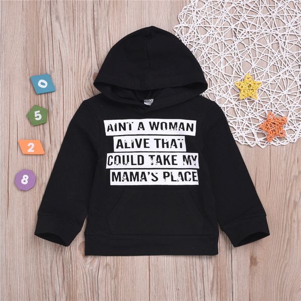 

spring and autumn black letter hoodies kids clothes 0-6y baby kids printe hoodies sweatshirt sportswear kids designer clothes jy482