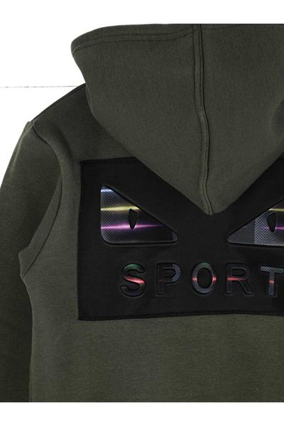 

khaki winterisation male child sweatshirt, Black