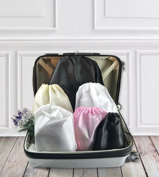 

non woven storage dust bag for clothes shoes packaging for handbag travel sundries storage pull rope organization bags ysy354-a