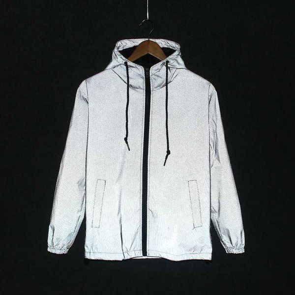 

new reflective jackets, interesting male/female print jackets for 2020, men's brand jackets, night casual windbreakers, Black;brown
