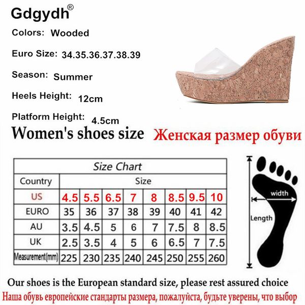 

gdgydh 2020 new summer transparent platform wedges sandals women fashion high heels female summer shoes size 40 drop shipping, Black