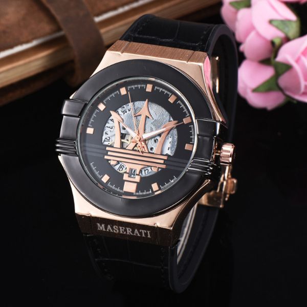 

2019 Top Fashion Mens AAA Luxury Brand Watches Quartz Wristwatch Rubber Band Hot Sale Good Price