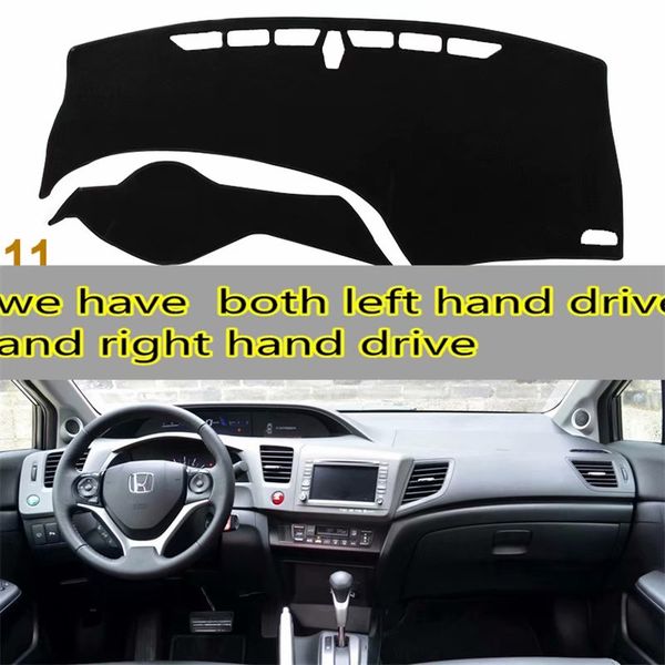

for civic 2012 2013 2014 2015 9th gegeration dashmat car-styling accessories dashboard cover pad shade carpet dash mat