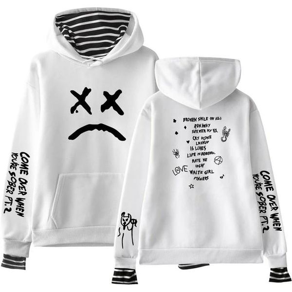 

new lil peep hoodie hellboy lil.peep men women hooded pullover male female sudaderas cry baby hood hoddies sweatshirt love sh190831, Black