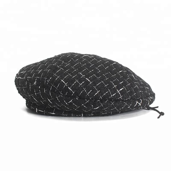 

2020 autumn fashion brand tweed beret cap hat for women