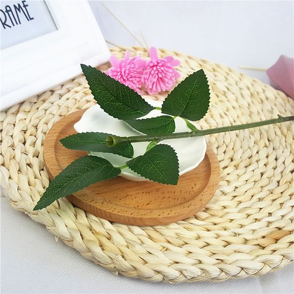

50pcs artificial rose flower leaf with stems artificial plastic stem leaves rose stem diy wedding decoration holding a rose flower
