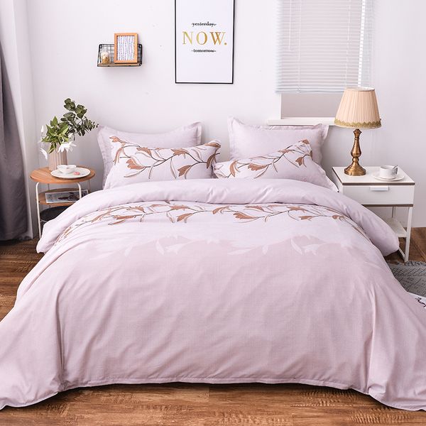 

bedding set luxury fashion digital print 2/3pcs family duvet cover pillowcase set girl room beautiful flower pattern bed