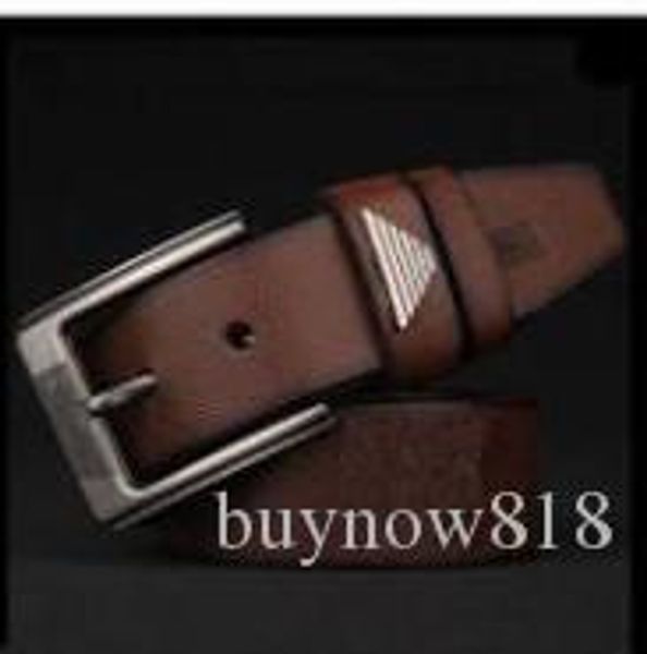

2019 new fashion mens belt high qualtiy genuine leather belt for men women pin buckle cintos masculinos 105-130cm new mens belts, Black;brown