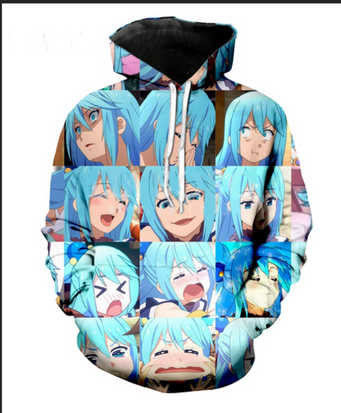 

new fashion 3d hd print men women kawaii pullover hoodies street wear casual hip hop pockets sweatshirt clothing w0187, Black