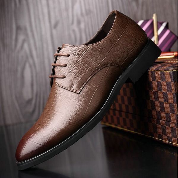 

men office shoes black brown oxford shoes men business formal leather dress c21-46