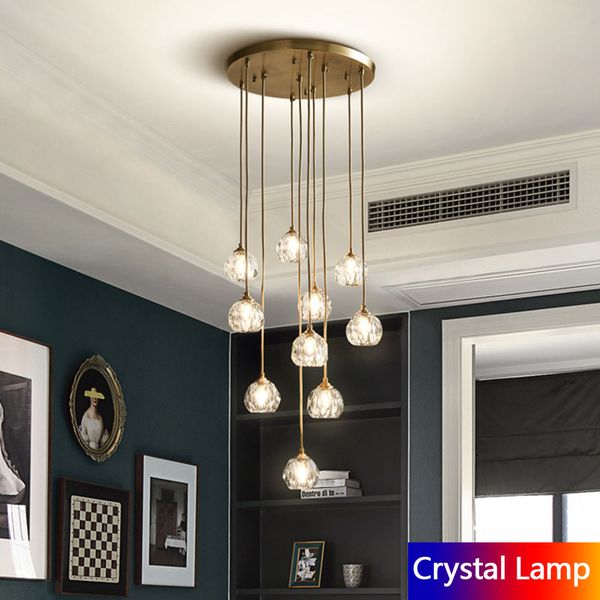 

modern luxury crystal chandelier lighting led light for living room dining room bedroom indoor light fixtures hanging lamp