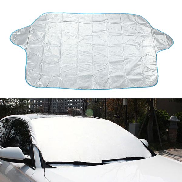 

100*147cm auto windshield cover sunshade snow uv protection head insulation car window film sun shade silver sunscreen foldable