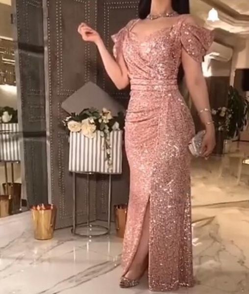 

rose gold evening formal gowns vestidos de fiesta de noche robe de soiree 2020 long red mermaid prom dresses plus size, Black