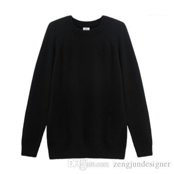 

рукав сплошной цвет мода стиль homme одежда сгущает повседневная одежда мужские осенние свитера круглый вырез длинный, White;black