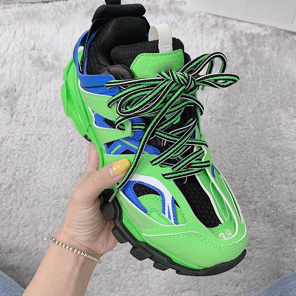 

Luxury Paris Brand 3.0 Sneaker Tess s Gomma Maille Green Sports Shoes Men Women Clunky Sneaker Outdoor Designer Dad Shoes