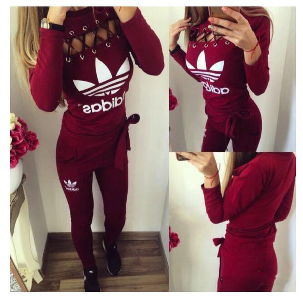 

Розовый Письмо печати 2 шт. Набор женщин топ и брюки повседневная одежда пот костю