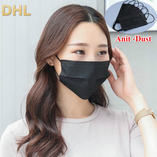 

Disposable face Masks with Elastic Ear Loop Black Cotton Mouth Face Masks Non-Woven Mask Anti Dust Anti Pollution Mask