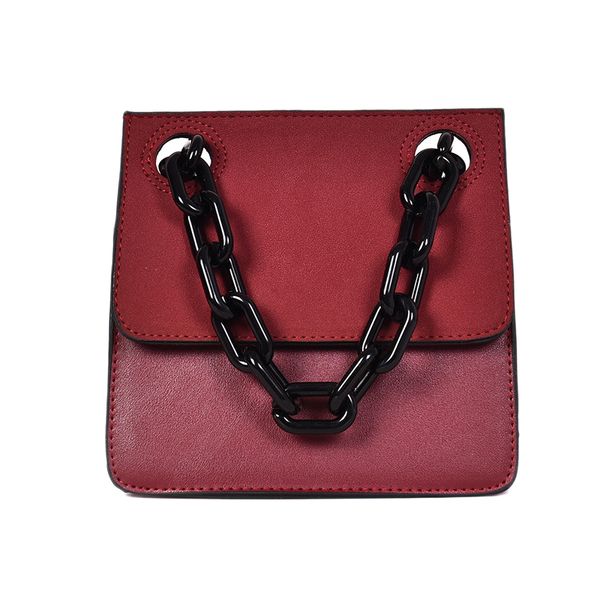 

casual acrylic chains lattice shoulder bag women handbags crossbody bags lady brands small pu leather flap bolsa messenger bag