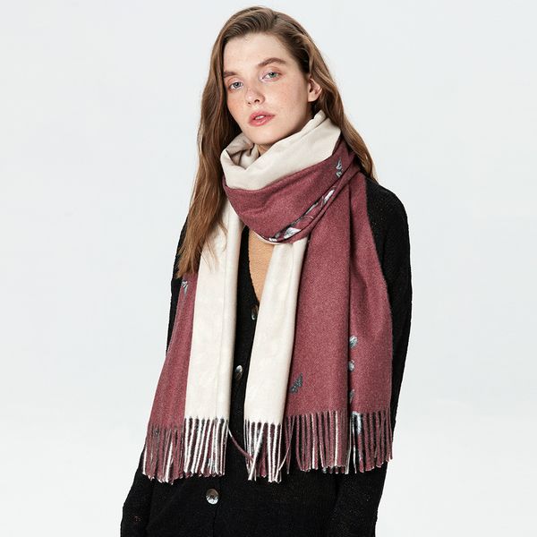 

2020 new brand -15Â° cold resistance cashmere scarf soft thick warm luxury big size check infinity scarves fashion women's scarf 200*70c, Blue;gray