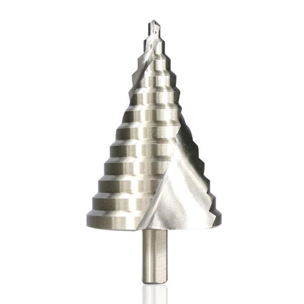 

1pc 6-60mm step drill bit spiral groove wood metal hole cutter hss round shank step drill core bit