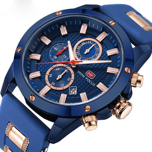 

chic marine мужские кварцевые аналоговые часы 3d bolt design 6 руки 24h календарь силиконовый ремешок большой размер роскошные модные часы х, Slivery;brown