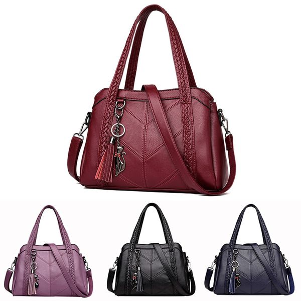 

bolsa mujer bags women fashion fringe solid large capacity shopping shoulder tote handbag bags shoulder messenger bag party ms