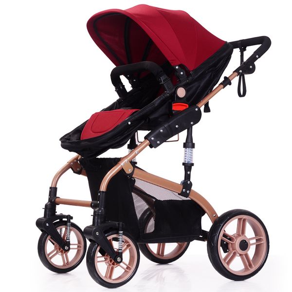 

110cm high landscape baby stroller reversible multifunction foldable traveling pram for newborn baby absorption stroller
