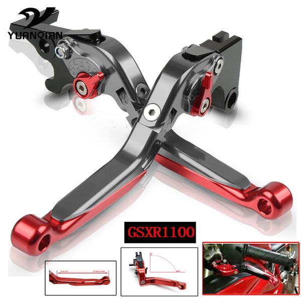 

for gsxr1100 gsx-r1100 gsxr 1989-1998 1997 1996 1995 1994 1993 1992 motorcycle extendable adjustable brake clutch levers