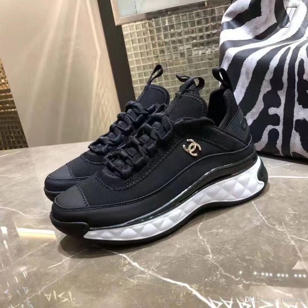 

fashion luxury ladies casual sneakers thick soles increased running shoes basketball flats dhl fast shipping black