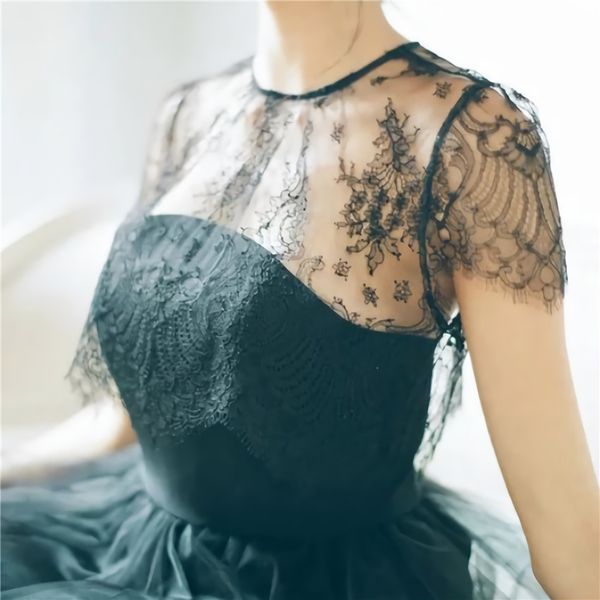 

new fashion bridal jacket coat wedding shawl women black wraps bolero accessories elegant lady evening party dress lace wrap 912, Black;brown