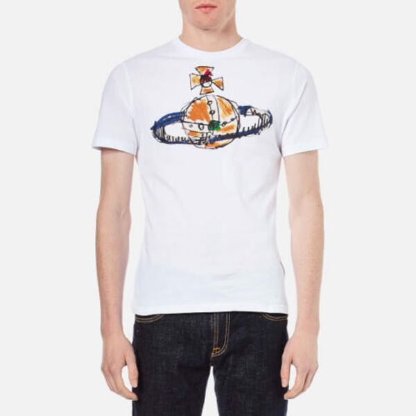 

2019new streetwear rare vivienne shirt westwood men's orbital logo t-shirt limited time size s-3xl, White;black
