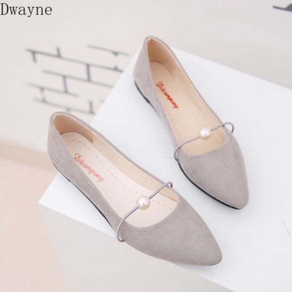 

pointed shoes women 2020 spring black wild pearl women's shoes fashion flat