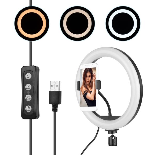 

25.6cm/10inch selfie led video ring light fill-in lamp 120pcs dimmable 2700-5500k for youtube for iphone samsung huawei xiaomi